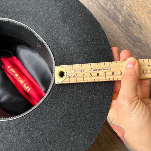 Vintage MHT Cowboy Hat Men's Size 6 1/2 Black 100% Wool Western USA Made‎ 4881 - Picture 9 of 12